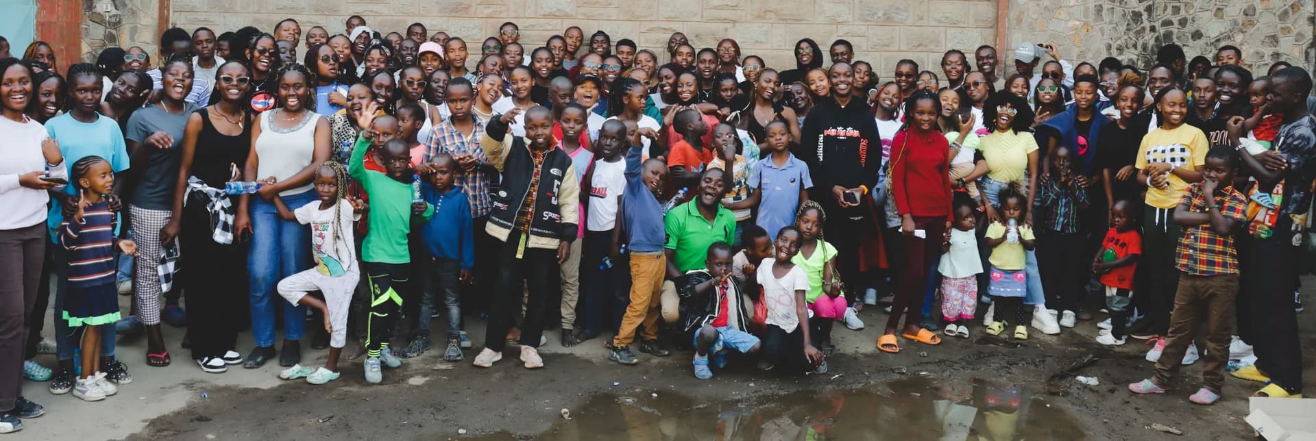 The Furaha community gathered together